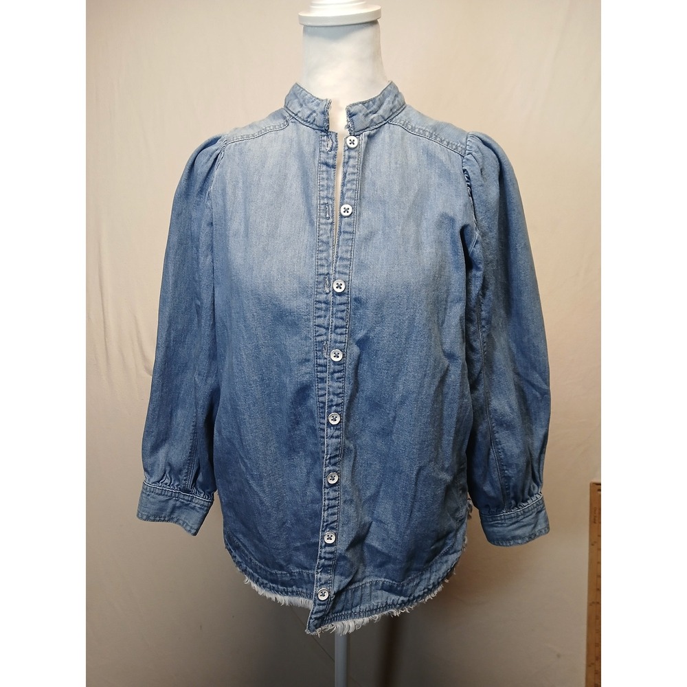 Pilcro the Sydney batwing denim‎ blouse long sleeve anthropologie size xxs